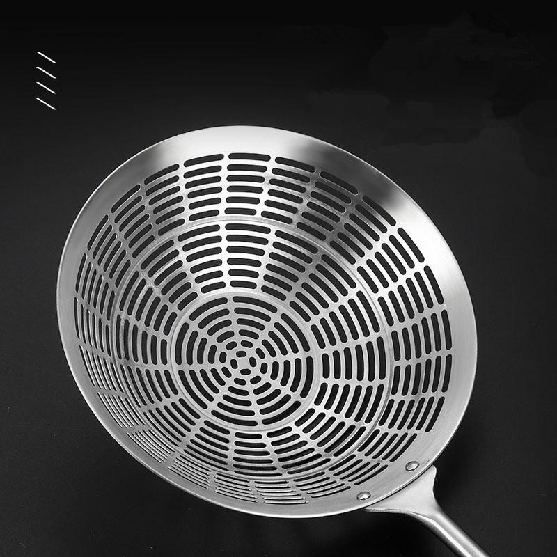 304 Stainless Steel Hot Pot Colander Oil Fried Filter Large Long Handle Mesh Noodle Strainer Skimmer Spoon Kitchen Utensils