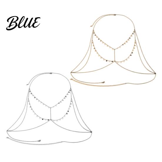 Gioielli Trendy per il Seno Catena Petto Sequin Scintillante Sexy Reggiseno da Donna