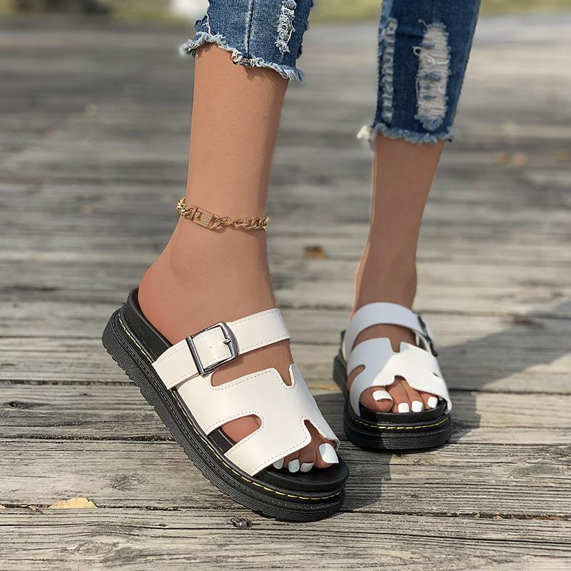 Platform Women'S Summer Sandals Solid Color Fashion Casual Beach Women'S Sandals