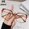Trendy Anti-Blue Light Eyeglass Frames - Photochromic Makeup Glasses for Students & Internet Celebrities