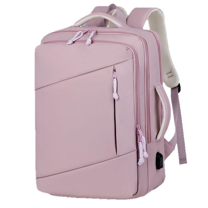 New Backpack for Men and Women, Large Capacity Solid Color Backpack for Commuting, Business Travel, Computer Bag