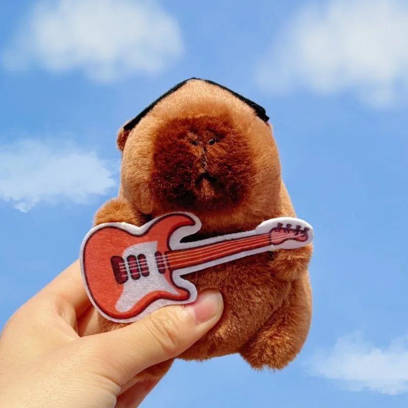 12cm Kawaii Capybara Pluche Speelgoed Schattige Capybara Tas Hanger Sleutelhanger Kinderrugzak Decoratie Verjaardag Kerstcadeaus Pluizig Poppetje Speelgoed