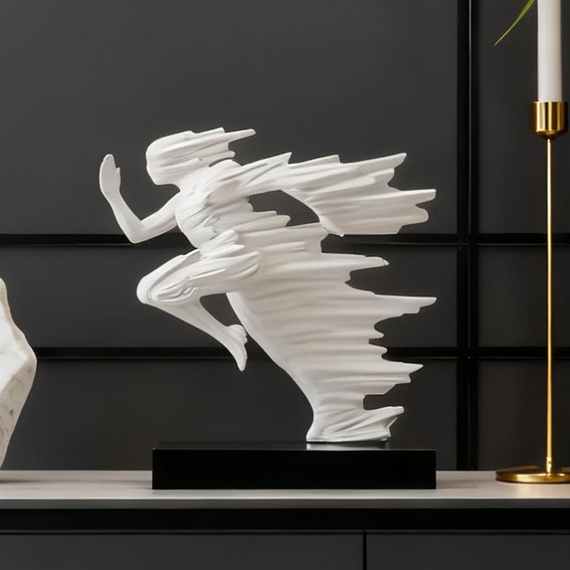 Abstract Figure Sculpture Resin Handicrafts Running Man Statue Running Person Decorative Figurines Home Decoration Accessories