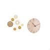 Rattan Woven Wall Art And Solid Wood Clock Creative Design Decorative Ornaments for Tea Room Hallway