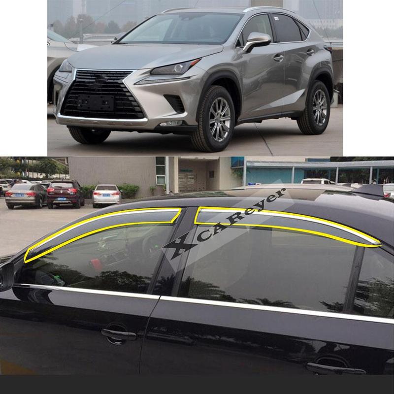 For Lexus NX200T NX300H 2015 2016 2017 2018   Car Sticker Plastic Window Glass Wind Visor Rain/Sun Guard Vent Parts