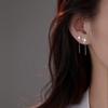 Asymmetrical Four-Pointed Star Elegant Women's Ear Thread Earrings