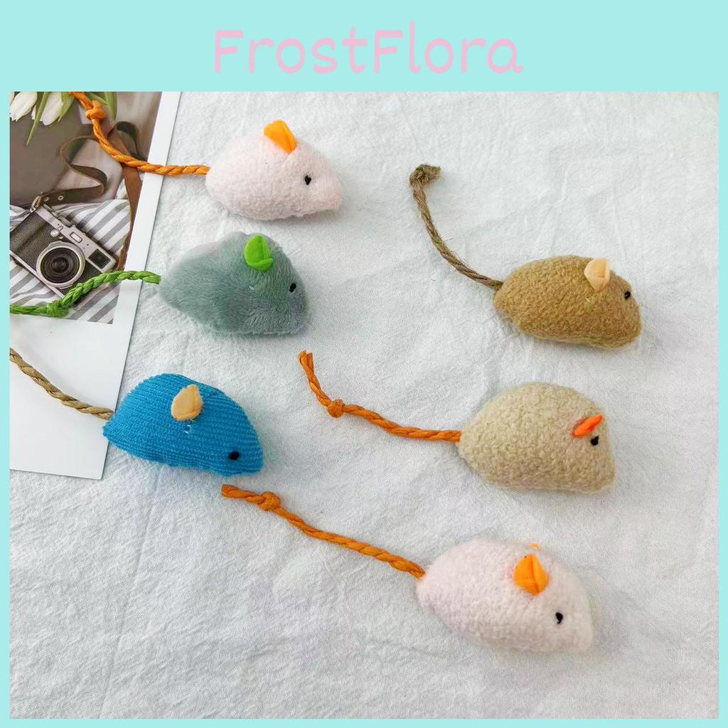 Catnip Mouse Plush Chewing Toy With Herbal Material For Dental Health And Stress Relief