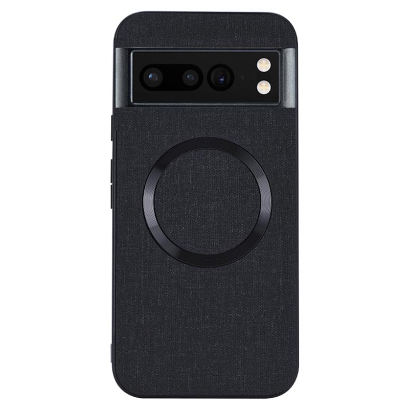 

Магнитный чехол для Google Pixel 8 Pro из ТПУ+ткани, грязеотталкивающая накладка для телефона Black