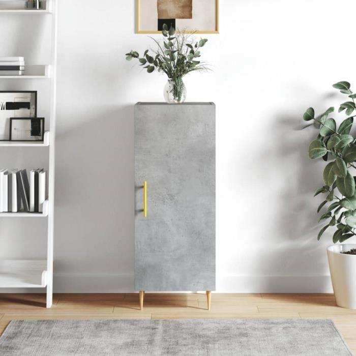 VidaXL Buffet Gris béton 34,5x34x90 cm Bois d'ingénierie 828528