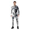 Black and White Clown Human Muscle Skull Skeleton Halloween Cosplay Costume Adults Men Party Body Digital Print Tights Onesie