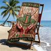 Custom Name Personalized Alpha Kappa Alpha Print Beach Towel, for Trip Camping Beach Party Home Decor, Birthday Gift for Family & Friends
