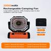 20000mAh Outdoor Tent Fans Multi-functional Travel Fans Multi-Functional Portable Camping Fan  Trip