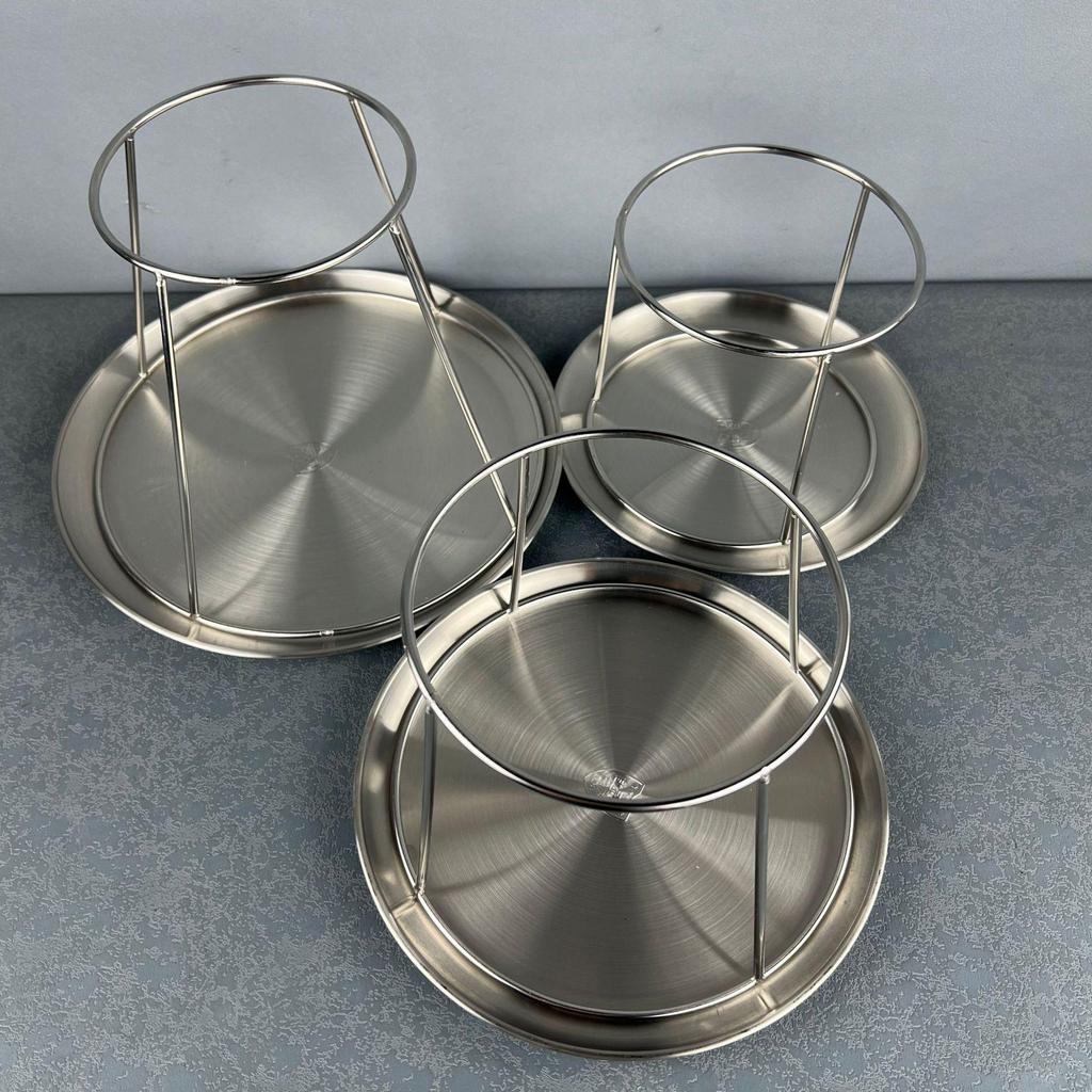 Stainless Steel Double Layer Seafood Platter: Sashimi, Oyster, Shrimp, Crab Tower Buffet Display Stand & Dim Sum Rack