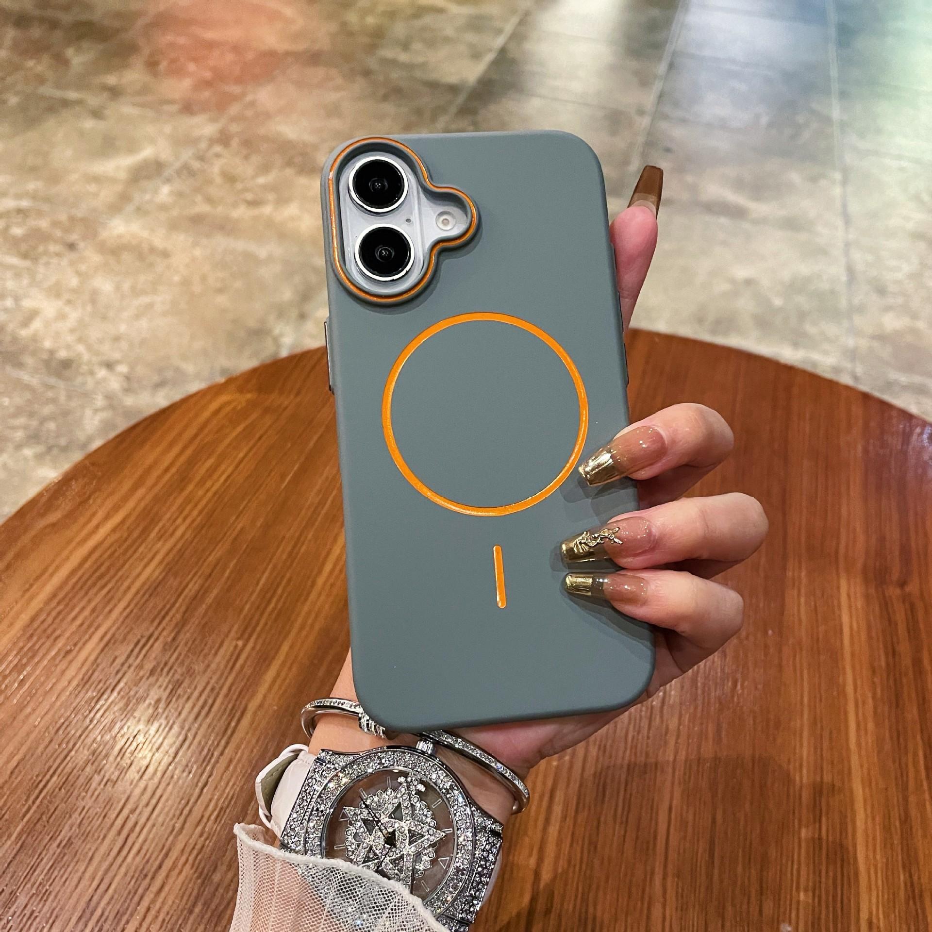 

Приятный для кожи Ультратонкий Тонкий Круг Сильный Магнитный Впитывающий ПК Чехол Подходит для IPhone 15 Apple 16 Чехол для мобильного телефона Высококлассный Ощущение Защита от падений iPhone 12/12PRO