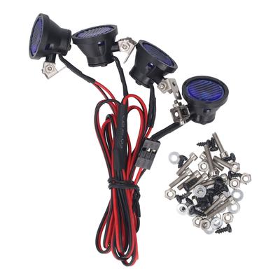 Światło LED do samochodu RC 4LED Reflektory Wysoka Jasność Okrągłe Przednie Reflektory Punktowe dla 110 RC Crawler dla