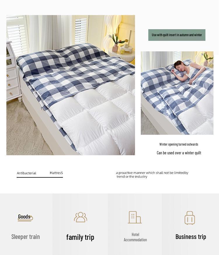 All-Cotton Anti-Dirt Portable Travel Sleeping Bag & Duvet Cover