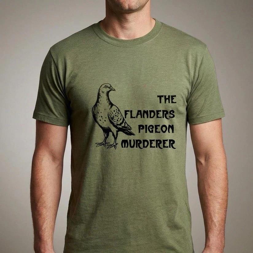 Flanders Pigeon Murderer T-shirt Speckled Jim Blackadder War WW1 tee Sillytees S