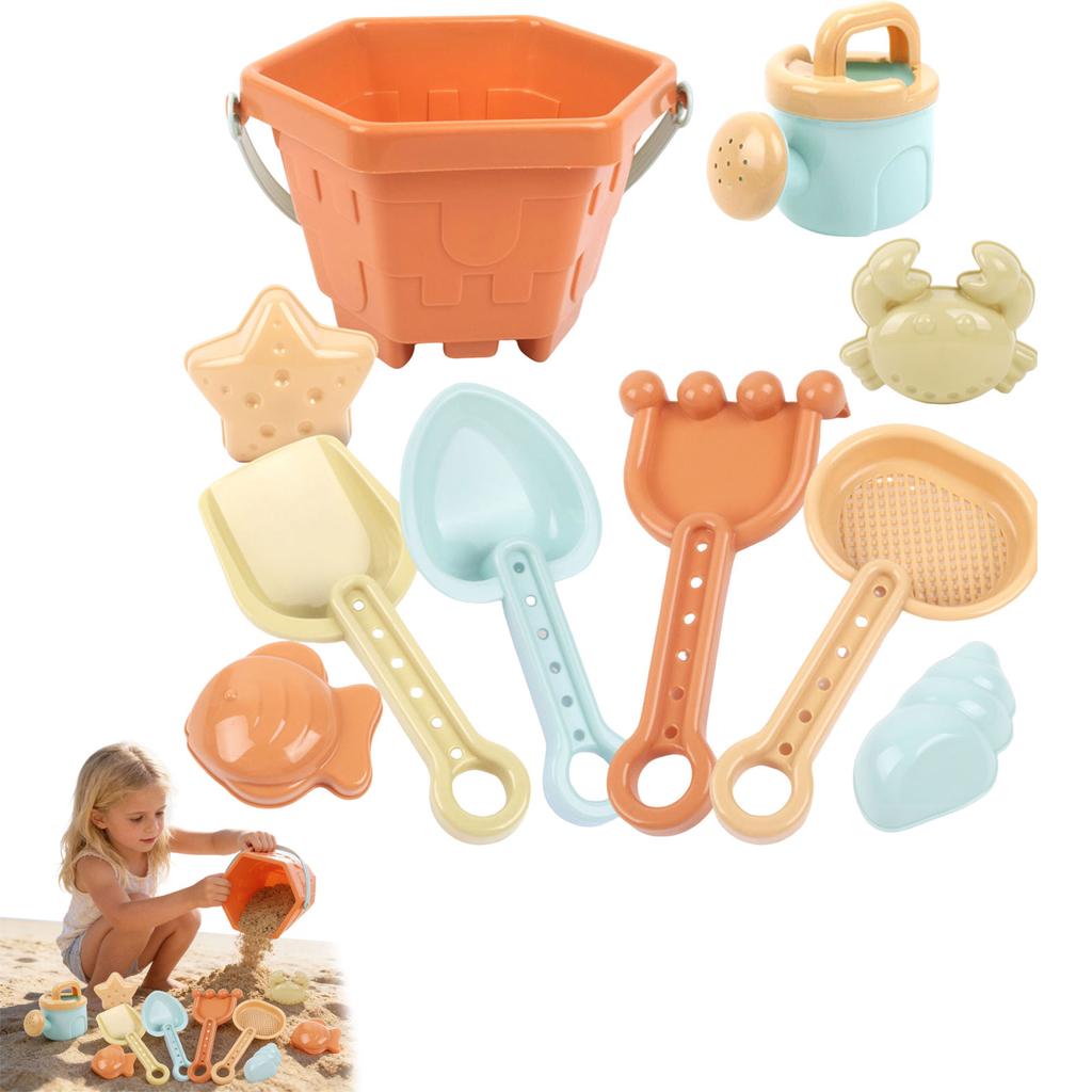 55 65 75 85 Cm 10 Piece Beach Toys Set For Toddlers 1 3 Years Old Plastic Beach Toy Set With Bucket Shovel Rake And Crab