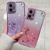 KADEM For Motorola Moto G24 5G/Moto G24 4G Case TPU Bling Glitter Rhinestone Phone Guard Cover