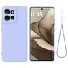 For Motorola MOTO Edge 50 Neo ,S50 Case Soft Premium Liquid Silicone Case with Flocking Inside Cover with Strap for Moto S50