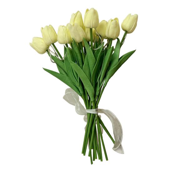 10/15Pcs Tulip Flower Night Light with Bendable Stems LED Bouquet for Home Decor Warm Glow Bedside Lamp for Bedroom Wedding Romantic Gift for