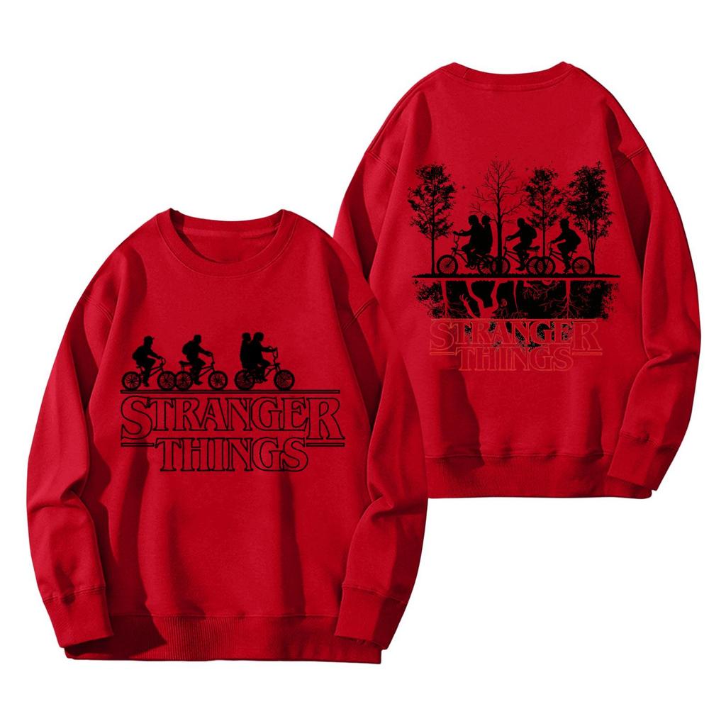 Moletom Feminino da Moda e Casual de Manga Comprida com Gola Redonda e Estampa