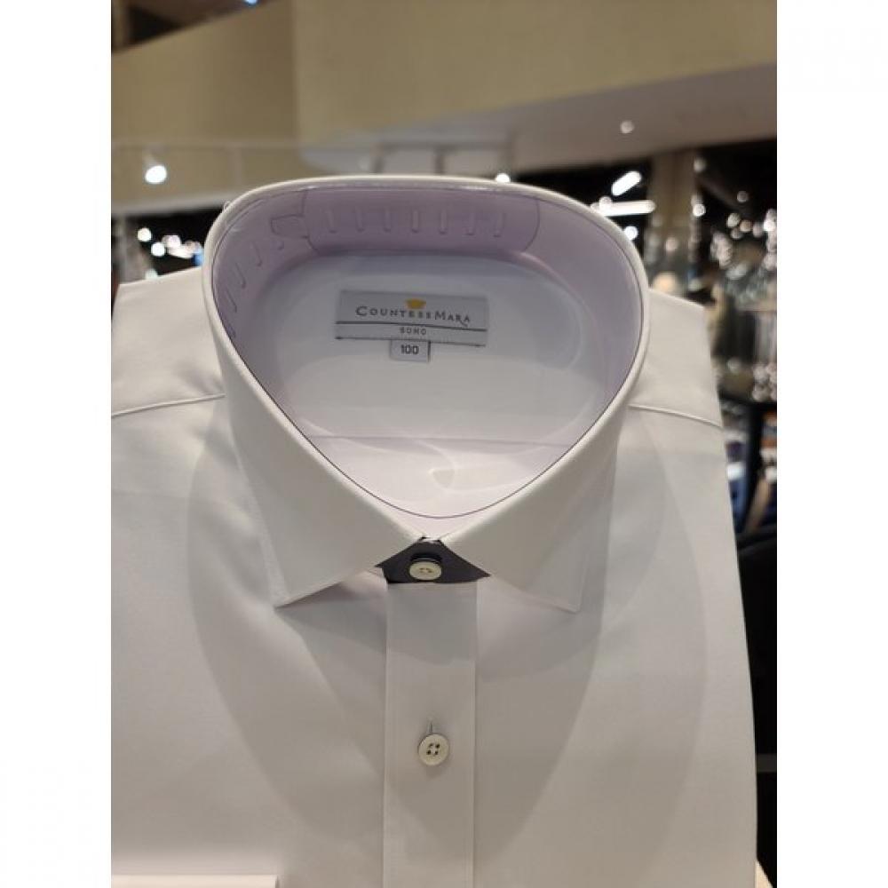 Countess Mara Slim Fit Long Sleeve Stretchable Collar Shirt