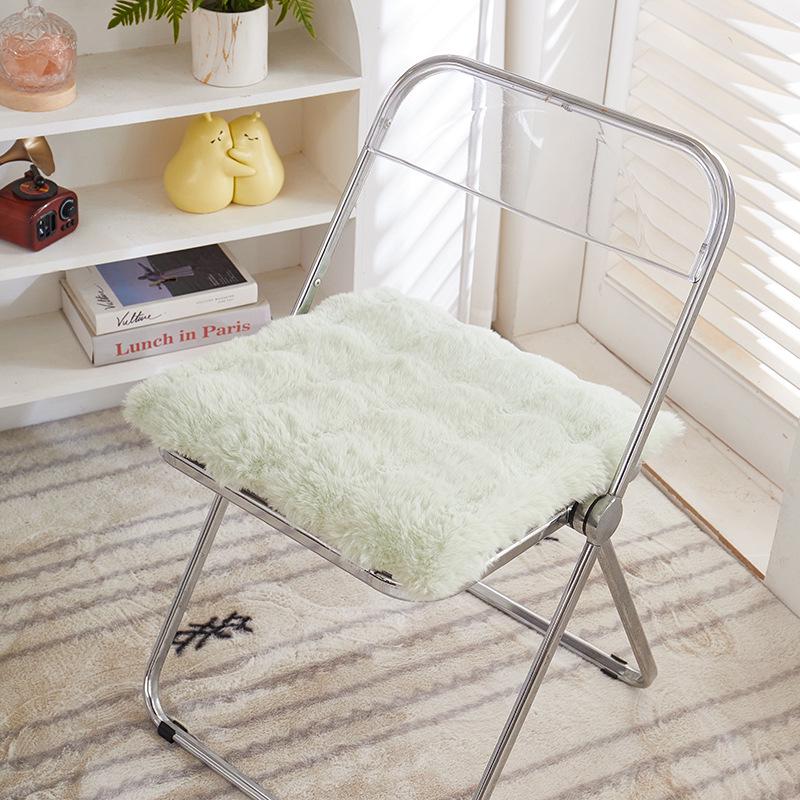 Cozy Winter Rabbit Plush Seat Cushion for Office Chair
