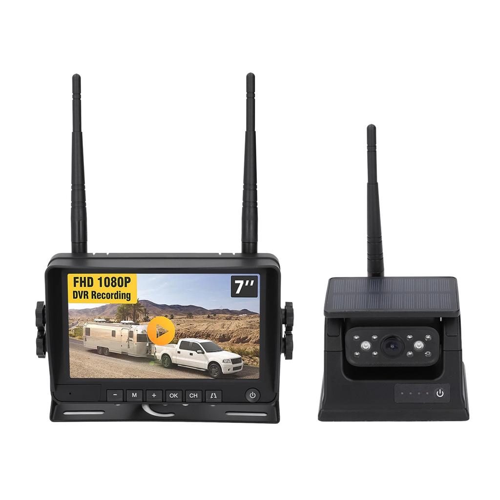 Backup Camera Magnetic Solar Wireless Infrared Night Vision Reverse Cam 9600mAh 1080P 150 Degrees  Viewing