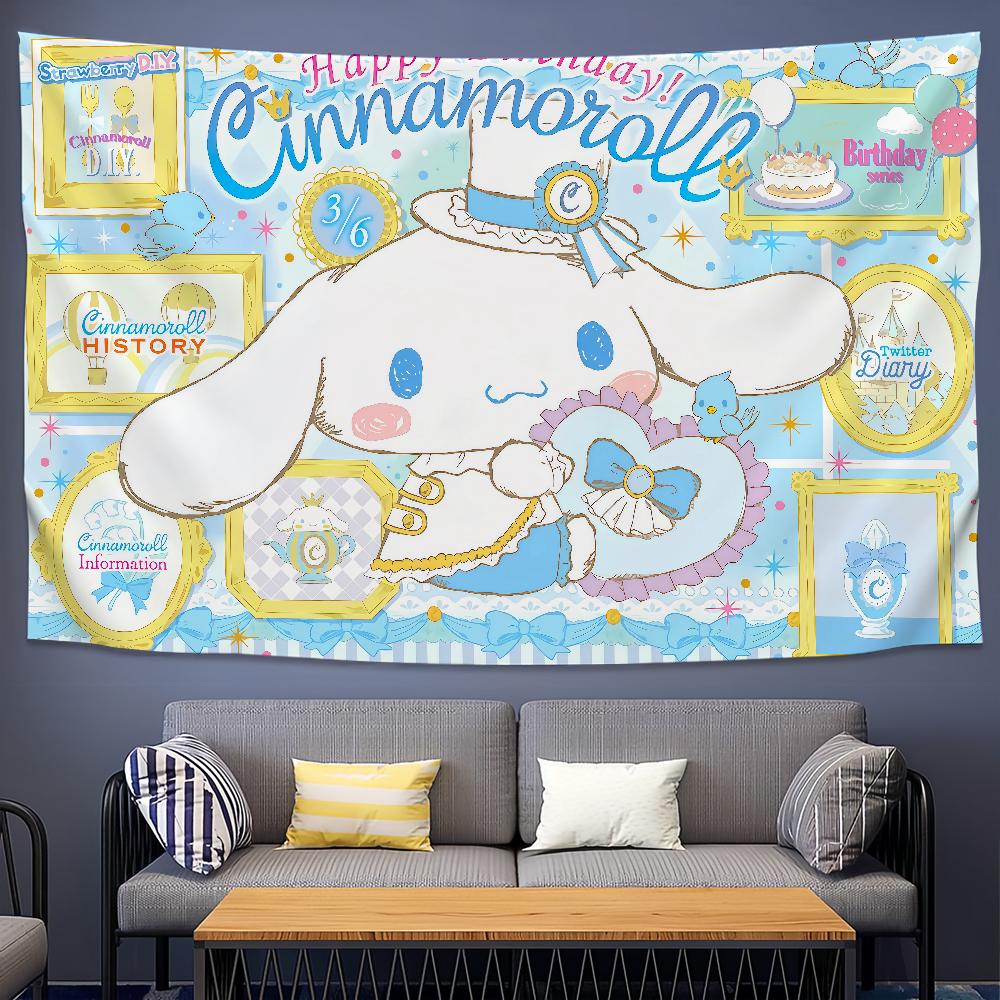 Kawaii Cartoon Art Funny Sro Ccinnamoroll Flag For Room Dorm Camping Party Living Room Garage Bar Wall Picnic Club Decor Banner
