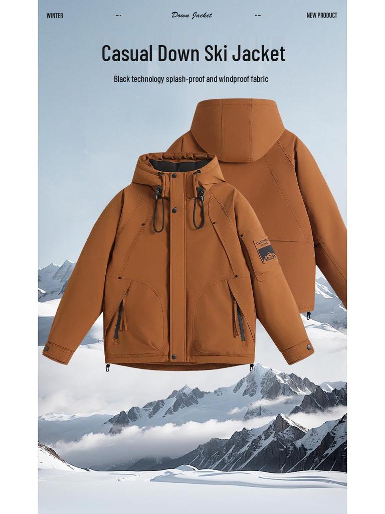 Men's Winter Thickened Down Jacket: Trendy, High-End Workwear for Cold Weather