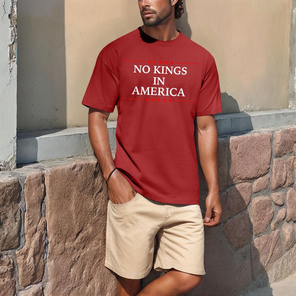 Summer Men's Popular T-shirt Printed Round Neck Short Sleeve T-shirt