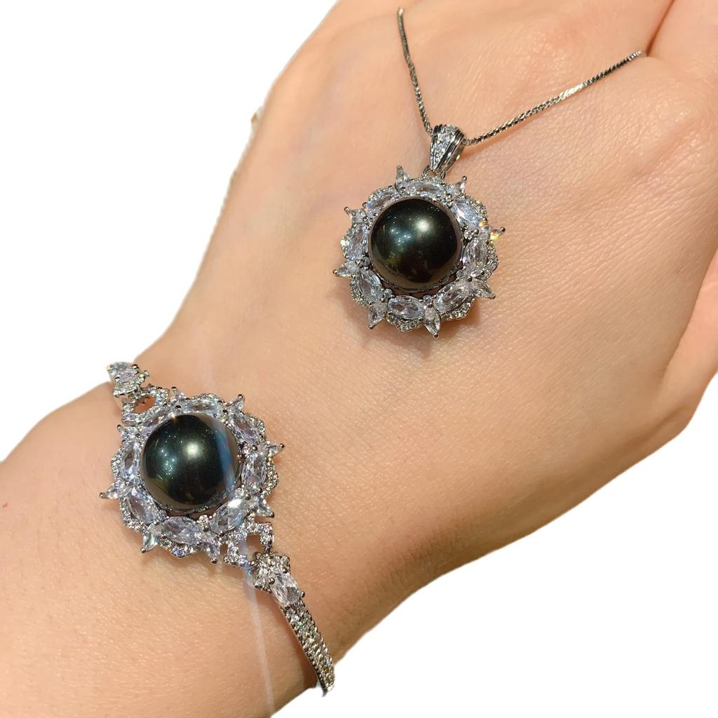 Pearl Jewelry Australian Bead Color Treasure Set Pearl Necklace Pendant Pearl Bracelet