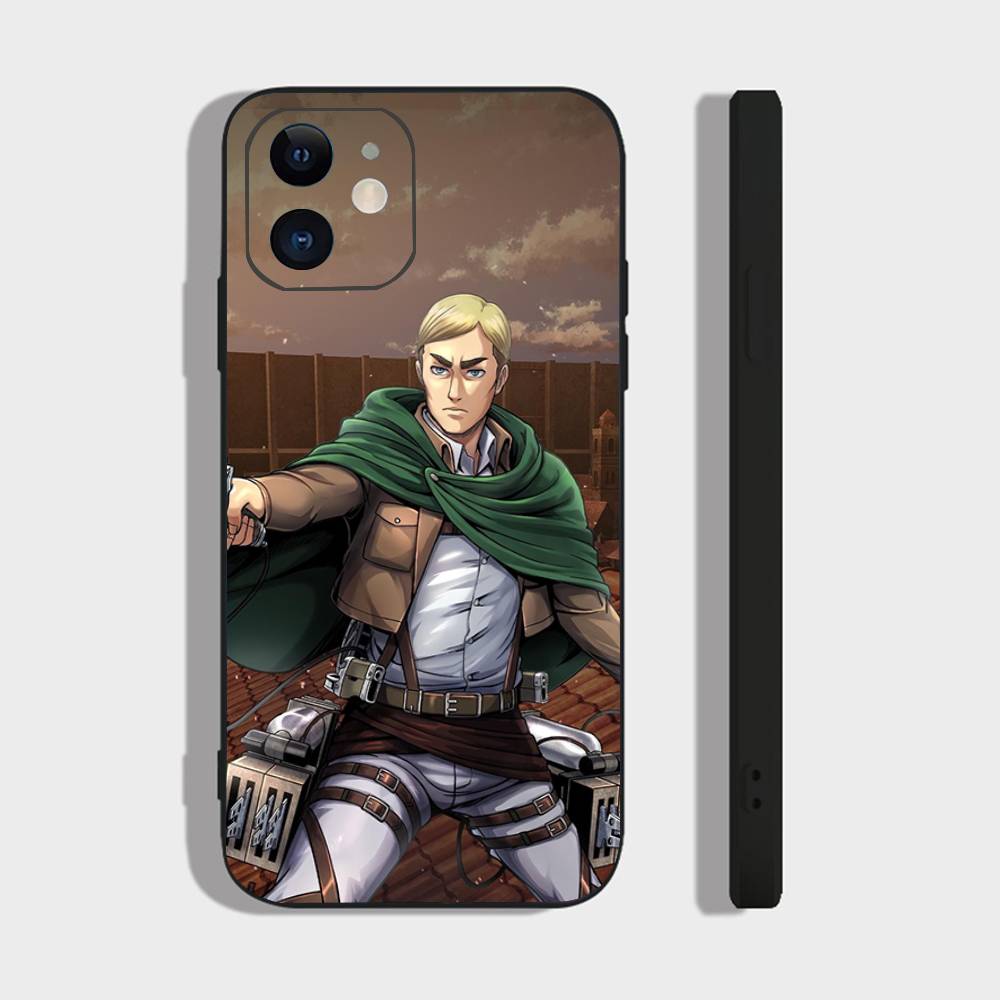 Erwin Smith Anime Phone Case For IPhone 17 Air 16 15 14 13 Pro Max 11 12 Black Silicone Cover