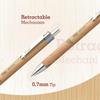 Flair Woody Cliq Bolígrafo Retráctil 0.7mm Paquete de 1 x 5 bolígrafos Tinta Negra Elegante Cuerpo con Textura de Madera para Oficina Escuela Escritura