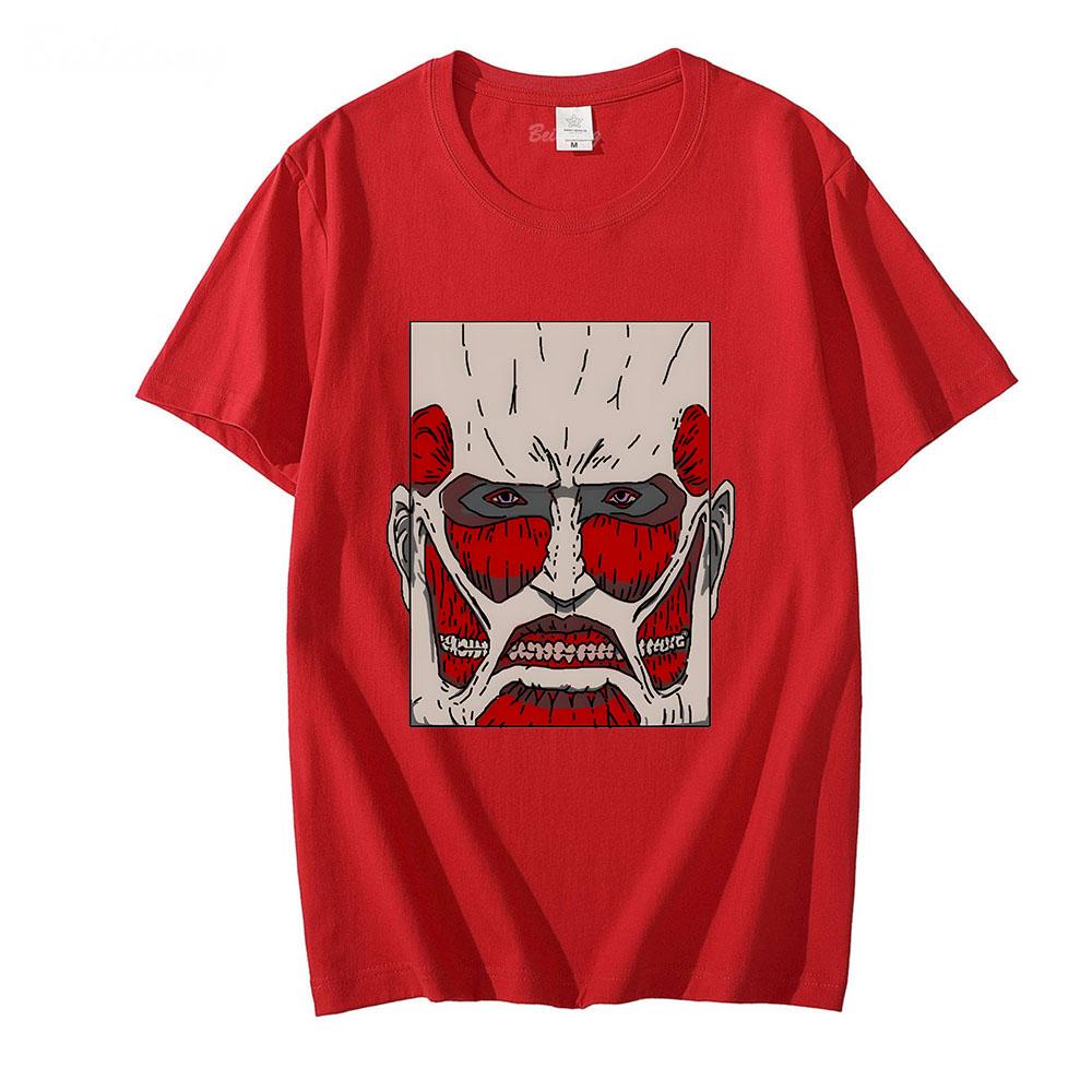 Attack On Titan & Colossus Titan T-shirts  Unisex Male Female Fashion Four Seasons T Shirts 100% Cotton Tshirts O-Neck High Street Graphic