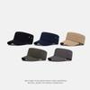 Men's Cotton Cap Solid Color Flat Cap Outdoor Sports Cap Sunscreen Cap