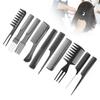 10pcs Professional Hair Styling Comb Set Salon Hairdressing Combs Set Barber Comb Set