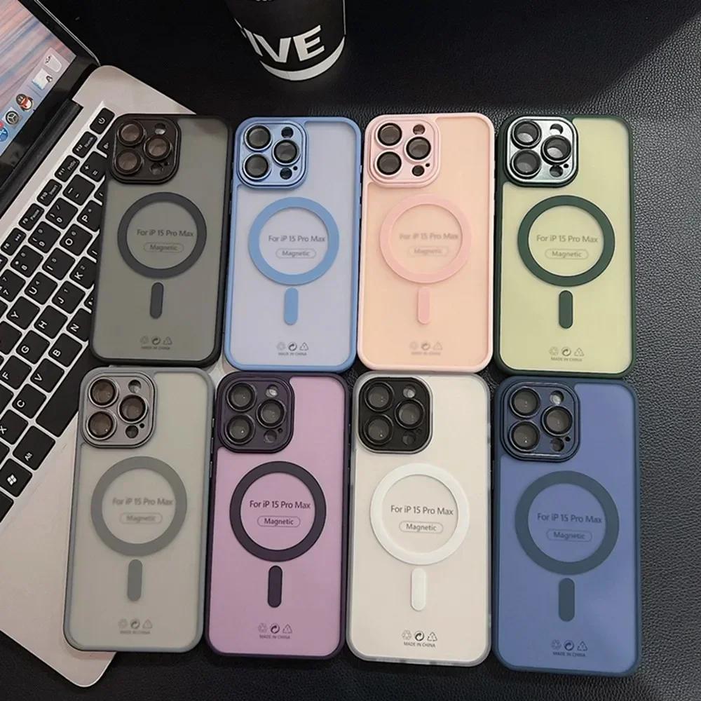 Desert Gold 16 Case for iPhone 16 13 15 14 Plus 11 12 Pro Max 15Pro 16Pro Max Magnetic Translucent Matte Camera Protector Cover