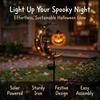Iron Black Cat Moon Ground Lamp Waterproof Solar Garden Light Auto On/Off for Outdoor Lawns Courtyards Yards Patio Pathway Halloween Decor