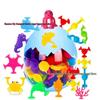Colorful Sea-Themed Suction Cup Bath Toys Set for Kids