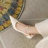 Fashion So Comfortable! French One-strap Flip-flops with Thin Heels, Pointed Tips and High Heels, A Fashionable Single-shoe Woman