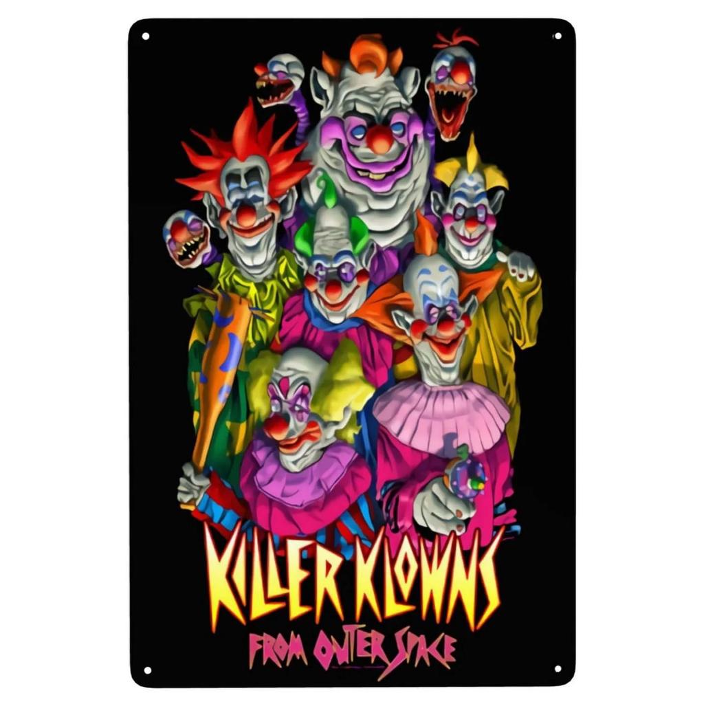 Halloween Metallschilder Killer Wanddekoration Plakette Vintage Kunst Poster Eisenmalerei für Man Cave Zuhause Café Garten Club Bar