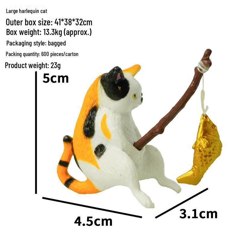 

Большие украшения для рыбной ловли в виде котят для ландшафтного дизайна аквариума - подвесные украшения для кошек