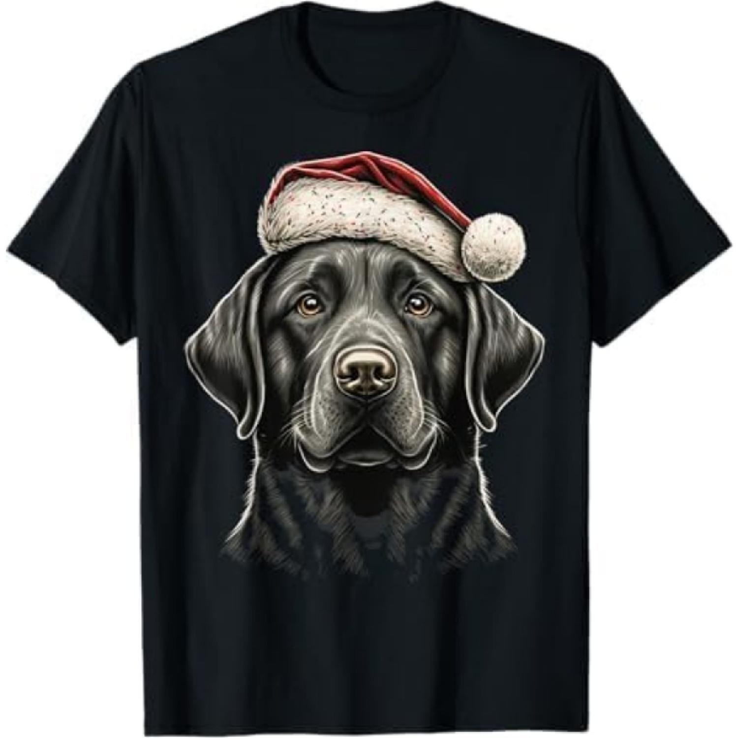 Xmas Labrador Santa on Christmas Labrador Retriever T-Shirt CBQ Mens Womens Tank Top Sweatshirt Hoodie Black XXXXXL разноцветный