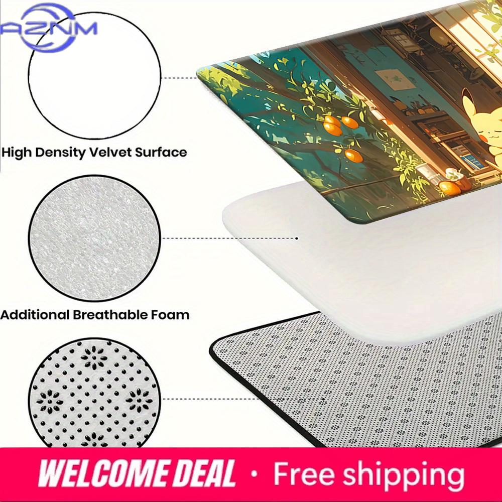 Pokemon Pikachu Cozy Home Print Non-slip Doormat, Soft Absorbent Floor Rug for Home Decor
