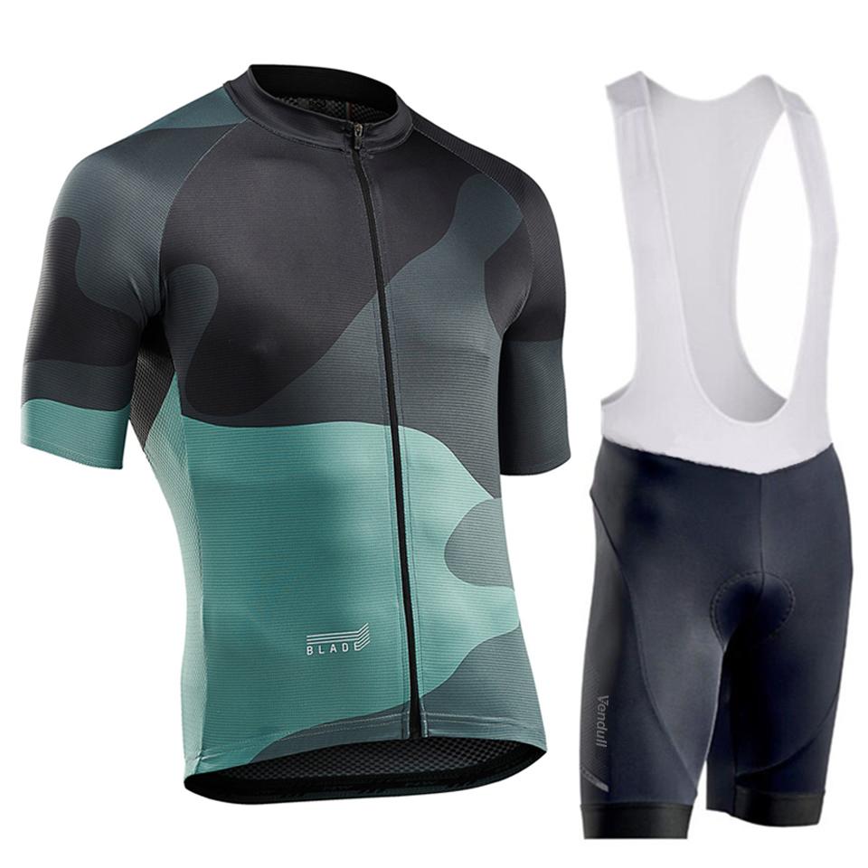 

Pro Cycling Jersey Set Summer Short Sleeve Breathable MTB Bike Cycling Clothing Maillot Ropa Ciclismo Black Uniform New Suit Asian size-S