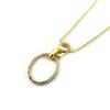 Les Trésors De Lily [L7091] - Gold-Plated Necklace 'Sissi' White Gold - 28x13 Mm
