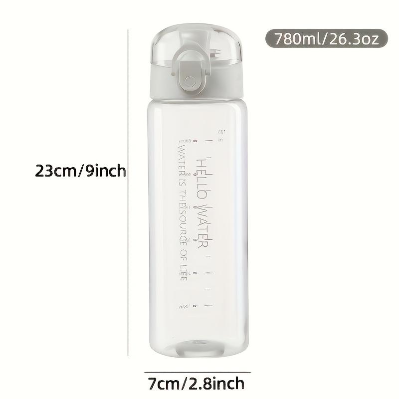 1pc BPA-Free Plastic Water Bottle, Leak-Proof & Fall-Proof, Transparent Large Capacity, Portable for Outdoor Use, Round Shape