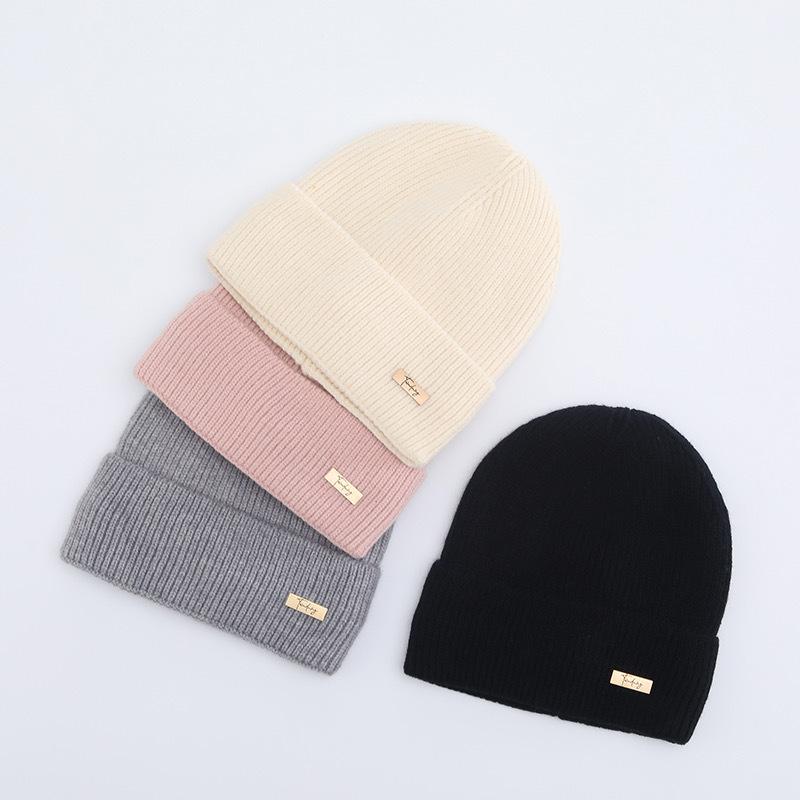 Knitted Hat for Women In Autumn and Winter Warm Plus Velvet Thick Korean Style Wool Hat Fashionable Ear Protection Hat Casual Travel Cold Hat